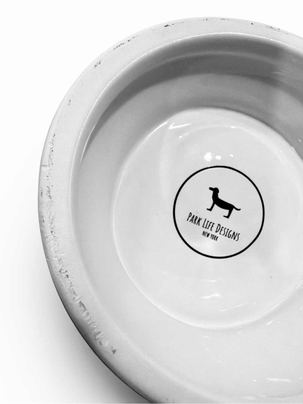 Park Life Designs Elevated Ceramic Cat Dish Bowl For Food White Black - Picture 6 of 6